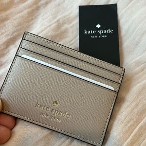 Kate Spade Schuyler Small Slim Card Holder Warm Beige